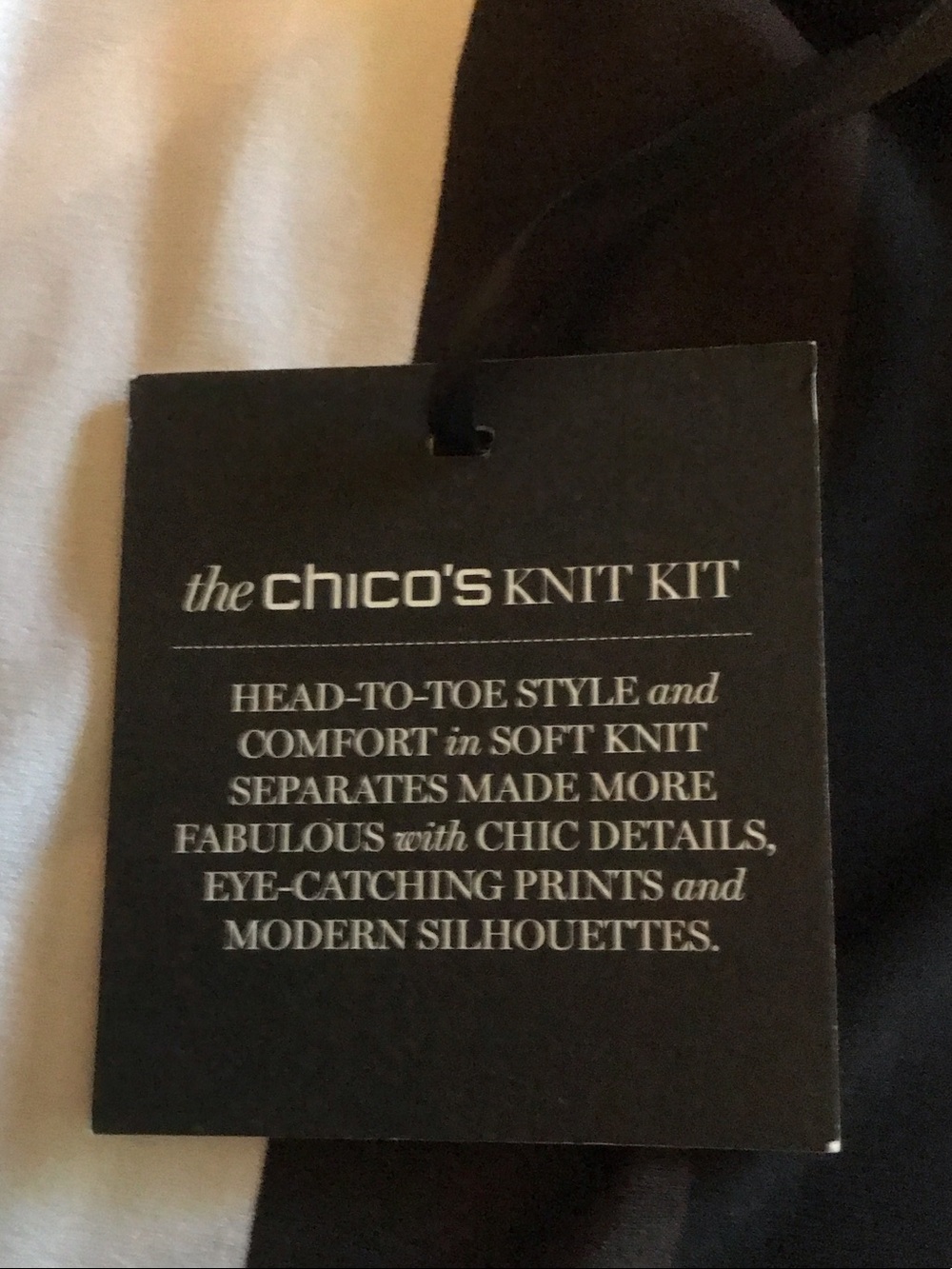 New Chico's Black, Brown, and White Chevron V-Neck Top - Picture 7 of 9